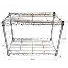 Estante Multiuso Arame Aço Cromado 2 Prateleiras Montável Dec