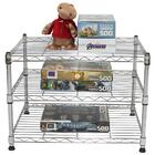 Estante Multiuso Arame Aço Cromado 3 Prateleiras Montável Dec