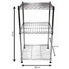 Estante Multiuso Arame Aço Cromado 3 Prateleiras Montável Dec