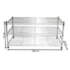 Estante Multiuso Arame Aço Cromado 3 Prateleiras Montável Dec