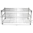 Estante Multiuso Arame Aço Cromado 3 Prateleiras Montável Dec