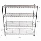 Estante Multiuso Arame Aço Cromado 4 Prateleiras Montável Dec