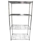 Estante Multiuso Arame Aço Cromado 4 Prateleiras Montável Dec