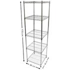 Estante Multiuso Arame Aço Cromado 5 Prateleiras Montável Dec