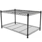 Estante Multiuso Arame Aço Preto 2 Prateleiras Montável Decor