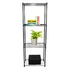 Estante Multiuso Arame Aço Preto 4 Prateleiras Montável Decor