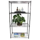 Estante Multiuso Arame Aço Preto 4 Prateleiras Montável Decor