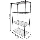 Estante Multiuso Arame Aço Preto 4 Prateleiras Montável Decor