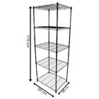 Estante Multiuso Arame Aço Preto 5 Prateleiras Montável Decor