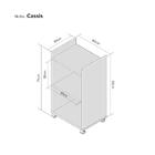 Estante Multiuso Armário Móvel Para Banheiro Nogal Com Rodinh