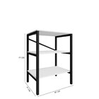 Estante Multiuso Baixa Slim Industrial 60x41cm Preto/branco