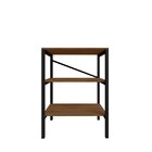 Estante Multiuso Baixa Slim Industrial 60x41cm Preto/canela