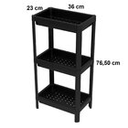 Estante Multiuso Base 3 Prateleiras Preto