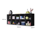 Estante Multiuso Ely Preto Para Organizar Brinquedo 100% Mdf