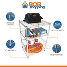 Estante Multiuso Industrial De Aço Cromado 4 Prateleiras Aram