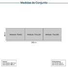 Estante Multiuso Livreiro 3 Módulos 10 Portas 2 Kit Prateleir