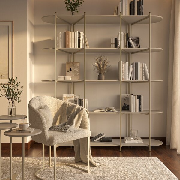 Estante Multiuso Livreiro Orgânica Industrial Enya 195,8cmx180cm