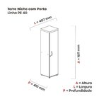 Estante Multiuso Madeira Com Porta Tnpe40