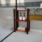 Estante Multiuso Madeira Maciça 3 Prateleiras Colors Imbuia/v