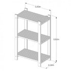 Estante Multiuso Madeira Maciça 3 Prateleiras Colors Natural