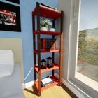 Estante Multiuso Madeira Maciça 5 Prateleiras Colors