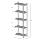 Estante Multiuso Madeira Maciça 5 Prateleiras Colors