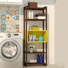 Estante Multiuso Madeira Maciça Bella Suze Amarelo Estrada E