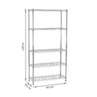 Estante Multiuso Metal Cromada 180x90x35cm Spaceo