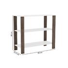 Estante Multiuso Painel 90cm 3 Prateleiras - Rústico/branco