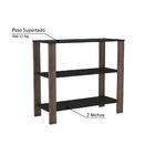 Estante Multiuso Painel 90cm 3 Prateleiras - Rústico/preto