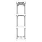 Estante Multiuso de Plástico Polipropileno com 4 Prateleiras Branca Poly 127x70x35cm 100kg Organize