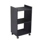 Estante Multiuso Preto Para Quarto Sala Com Rodízio 40cm