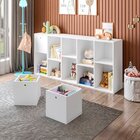Estante Multiuso Quarto Infantil Com 3 Caixas E 7 Nichos 159x