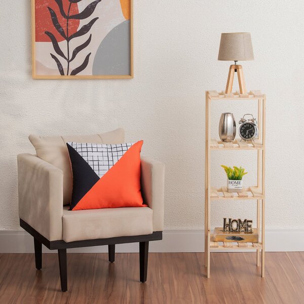 Estante Multiuso Torre Natural & Colors 4 Prateleiras Natural