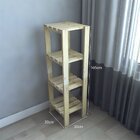 Estante Multiuso Torre Natural & Colors 4 Prateleiras Natural