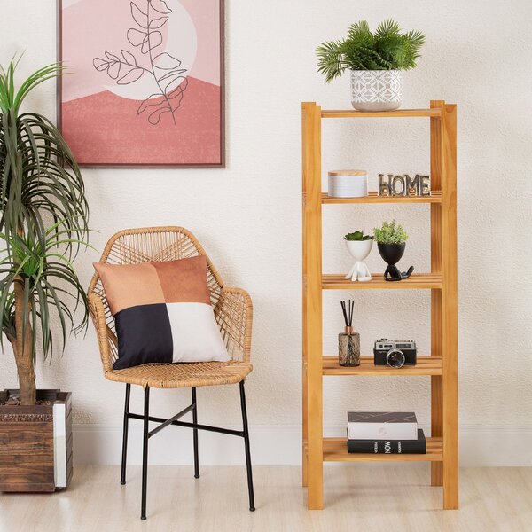 Estante Multiuso Torre Natural & Colors 5 Prateleiras Along M