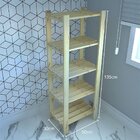 Estante Multiuso Torre Natural & Colors 5 Prateleiras Along M