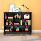 Estante Nicho Com Rodízios Kansas Preto