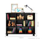 Estante Nicho Com Rodízios Kansas Preto