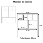 Estante Nicho Organizador De Brinquedos Infantil Em Mdf Planc