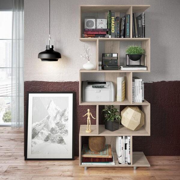 Estante Nicho Prateleira Livros Sala Escritório Platina