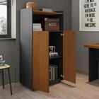 Estante Office Com Prateleira Veneza Caiena Preto