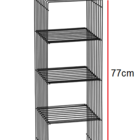 Estante Organizador Alto Preto 4 Nichos Aruba Lavanderia Escr