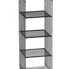 Estante Organizador Alto Preto 4 Nichos Aruba Lavanderia Escr