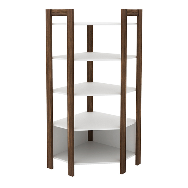 Estante Organizador Armário De Canto Az1020 Mdp Branco/nogal