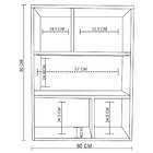 Estante Organizador De Parede  Para Escritório Mdf - Natural