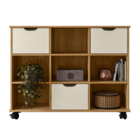 Estante Organizadora Com Rodizios Natal Freijó  Off White Fos