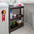 Estante Organizadora Geo Linear 3 Prateleiras Cinza Mushroom