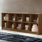 Estante Organizadora Horizontal Amêndoa Com Rodízios Em Gel