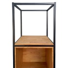 Estante Organizadora Industrial Com Nichos - Ferro Em Preto E